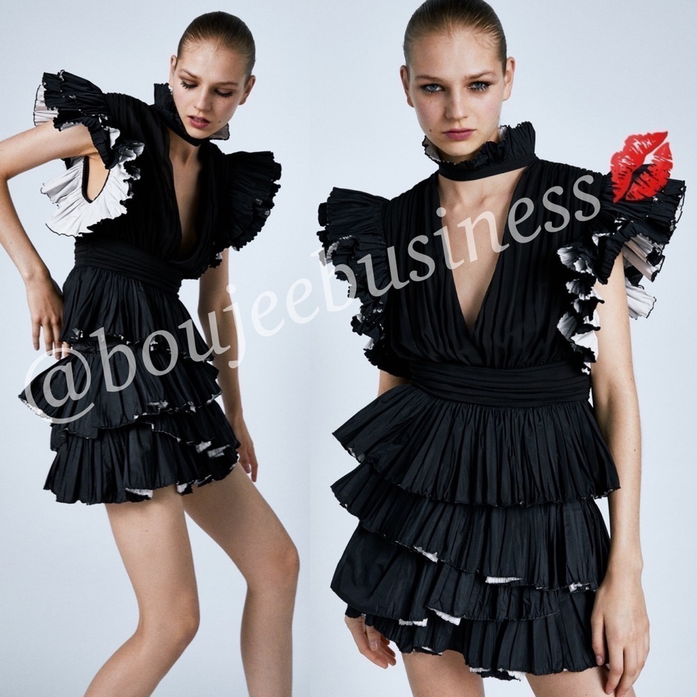 ZARA Ruffled Sleeve Top - Picture 5 of 6